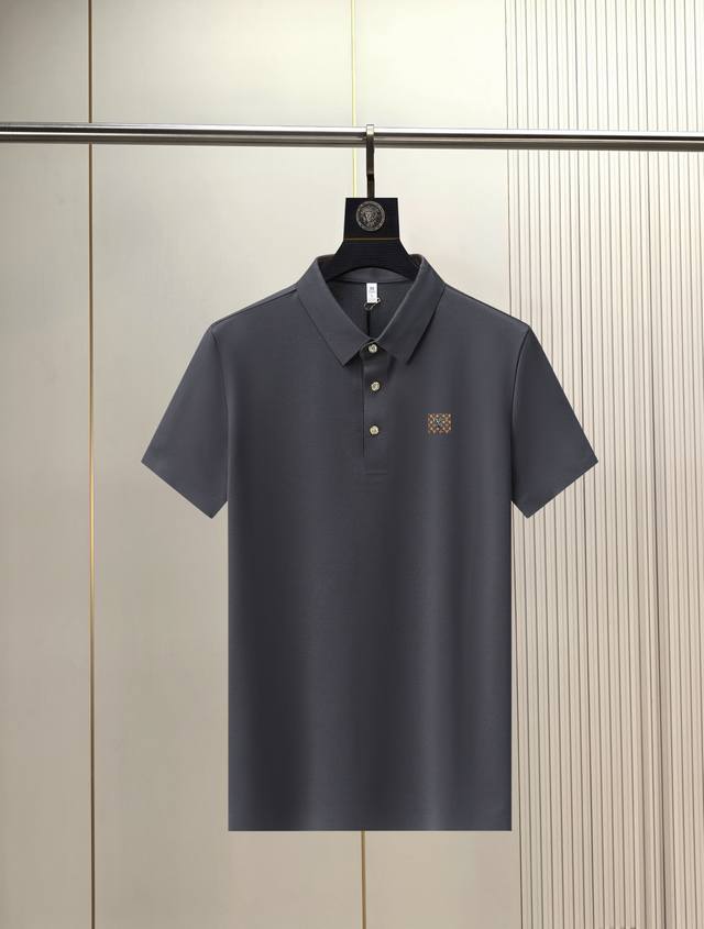Lv Donkey brand. 2025 spring and summer new seamless short-sleeved lapel world's