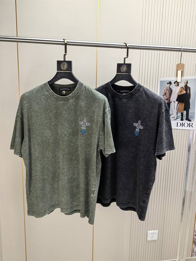 Chrome Hearts. 2025 Spring and Summer new fashion round neck short sleeves with