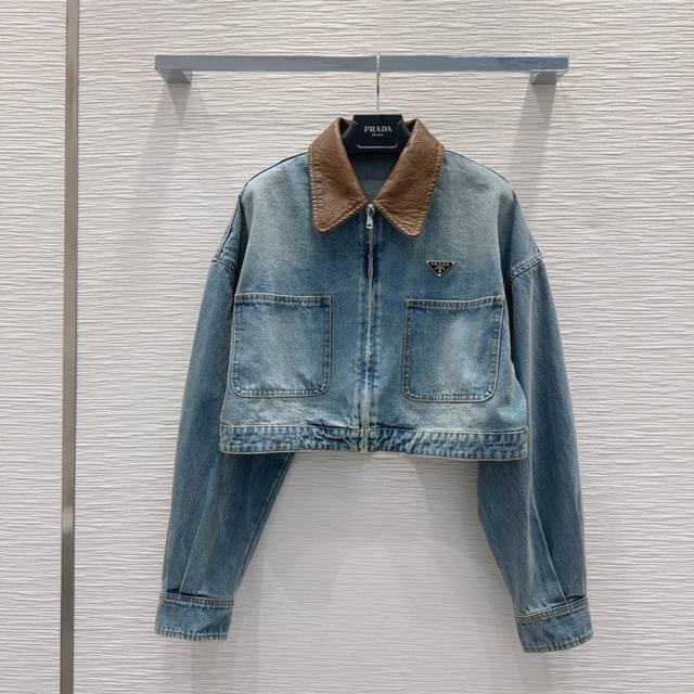 Prad* 2025Ss new denim jacket, high version ~ super fashionable new denim person