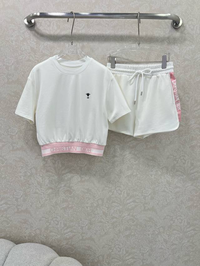 Dio* 25 Spring and Summer latest series suits Round neck short sleeves with ribb