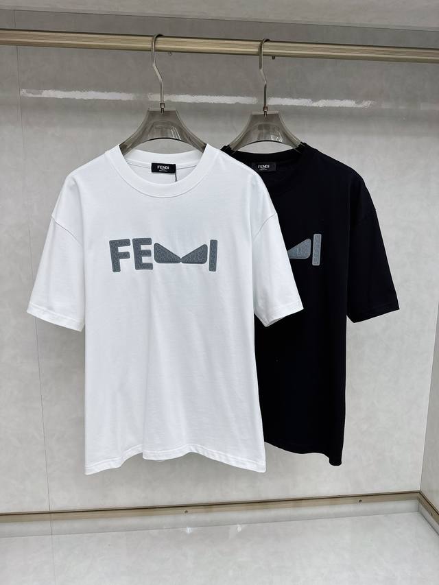 Fendi 2025Ss latest spring and summer short-sleeved T-shirt, soft to the touch,
