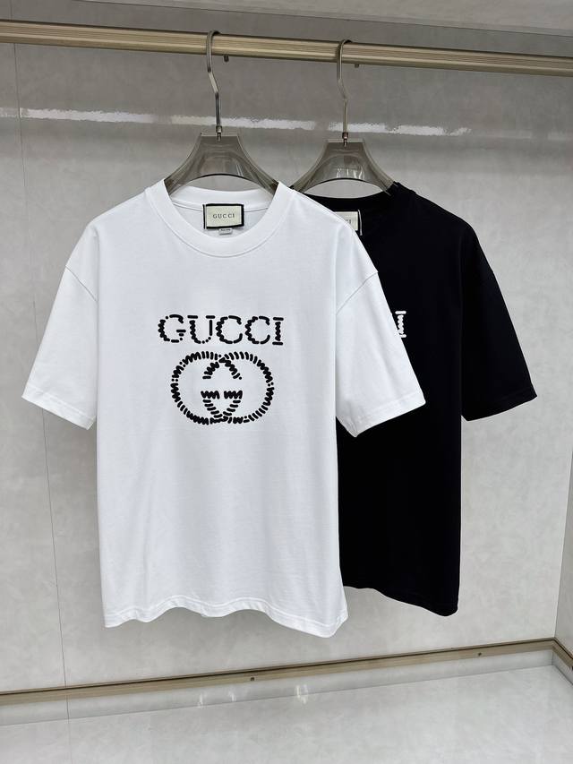 Gucci 2025Ss spring and summer latest short-sleeved T-shirt, soft to the touch,