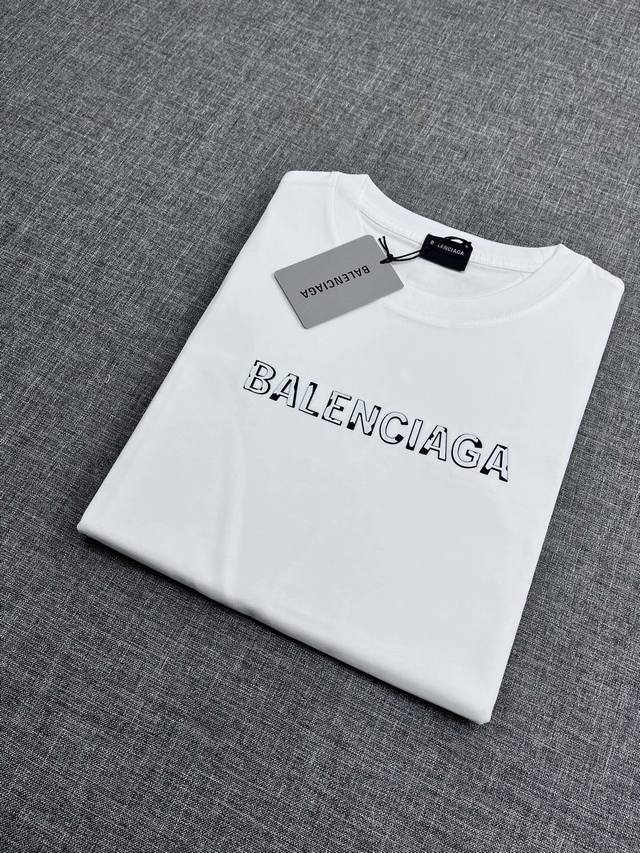 Balenciaga original men's fashion round neck short sleeve, trade company channel