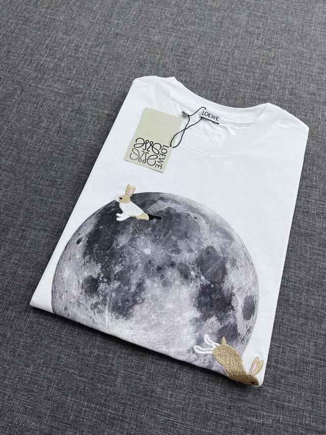 Loewe round neck short-sleeved T-shirt, trade company channel goods, pure blood