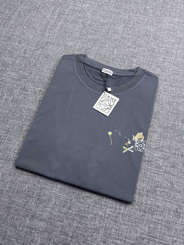 Loewe round neck short-sleeved T-shirt, trade company channel goods, pure blood