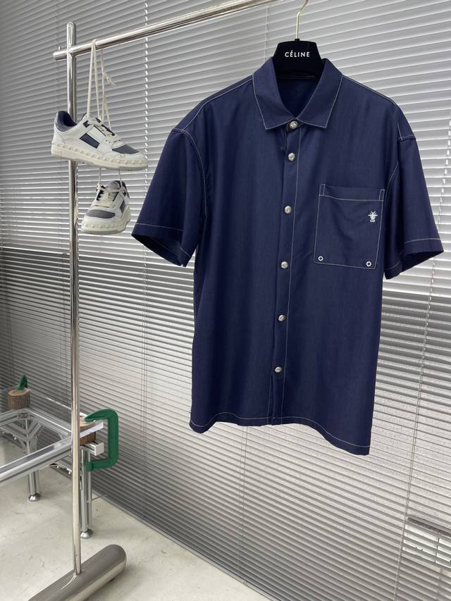 2025 SS New Loose Fit Ultra-fine denim fabric retains the original blue cow colo