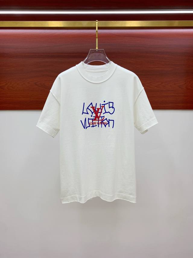 Lv2025Ss new classic round neck short sleeves, fashionable and versatile classic