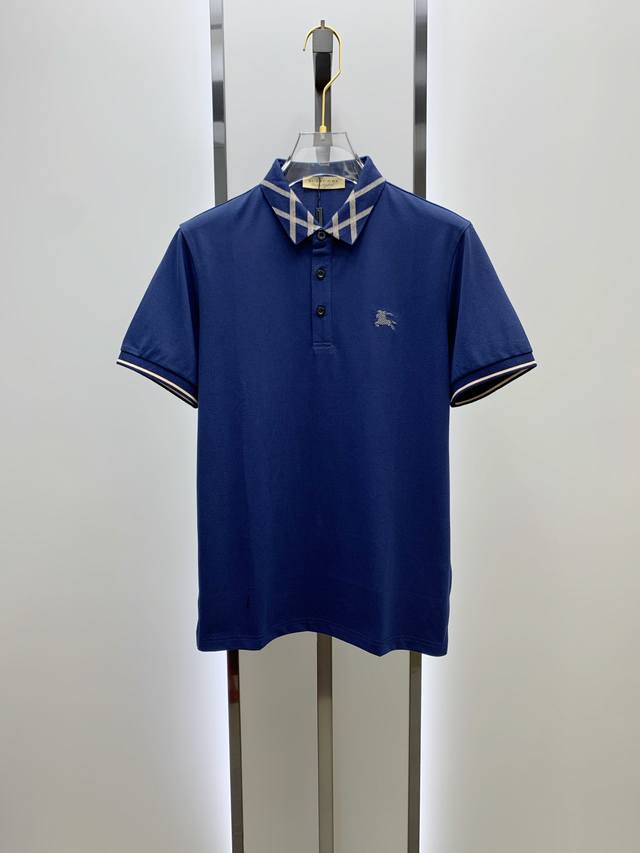 Burberry 25Ss new spring and summer short-sleeved lapel T-shirt Polo, the highes