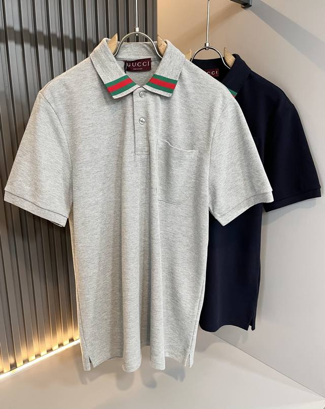 Guc*I Guc's new 2025 spring and summer short-sleeved Polo shirt, rarely availabl