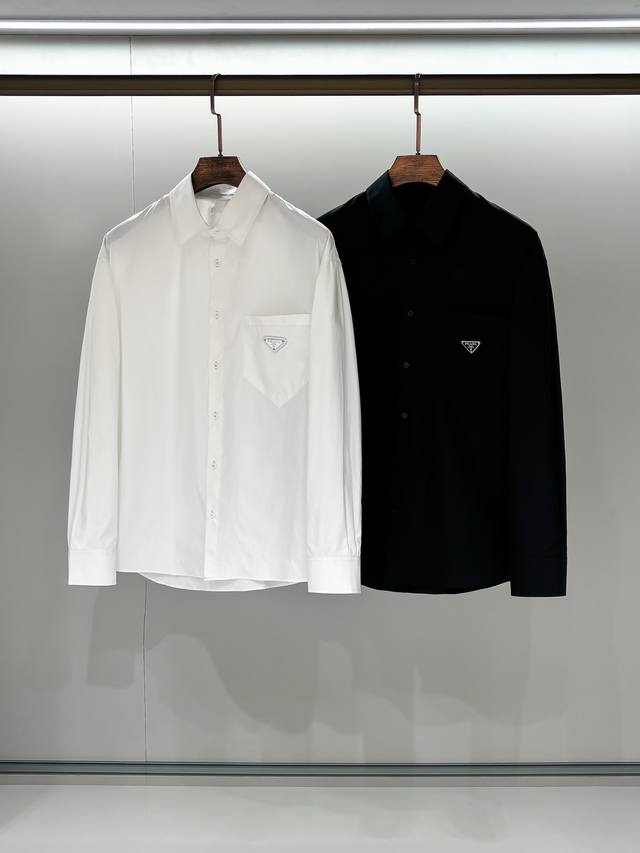 Photo details Pra25Ss pocket triangle label long-sleeved shirt Originally purcha