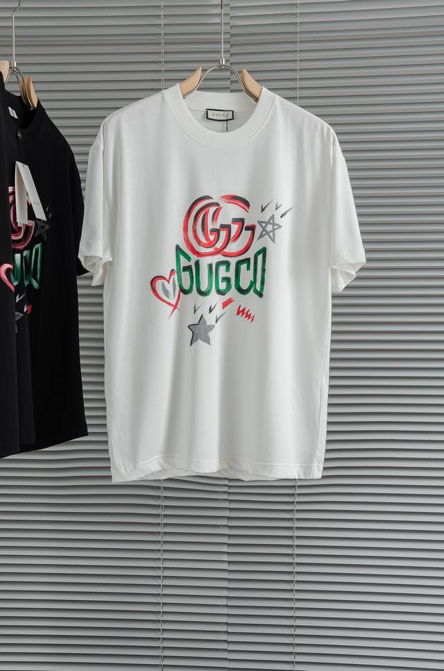 Gucci * Slightly wide version M-3Xl 25 Early spring latest classic hand-painted