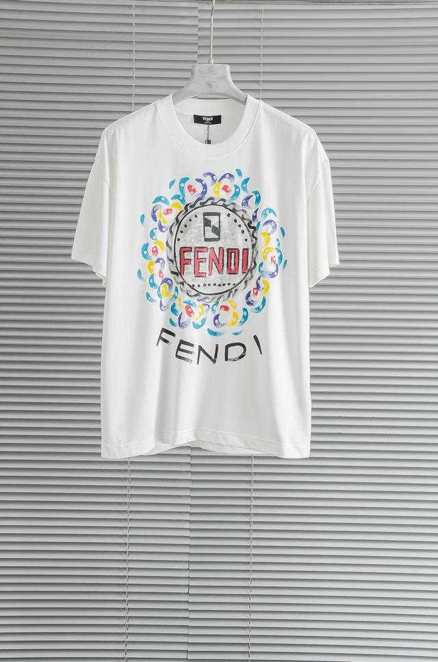 Fendi 2025 latest classic hand-painted craftsmanship heavy 260g round neck short