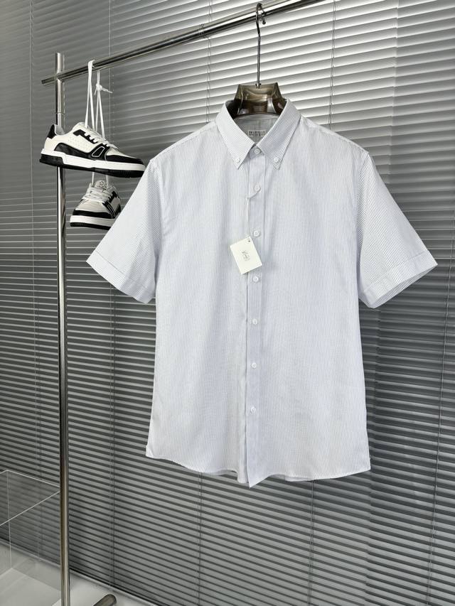 Bc New summer style, white linen short-sleeved shirt, comfortable, soft, breatha