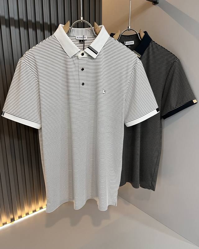 Bur*Erry 2025 Spring/Summer new men's short-sleeved Polo shirt, the brand's late