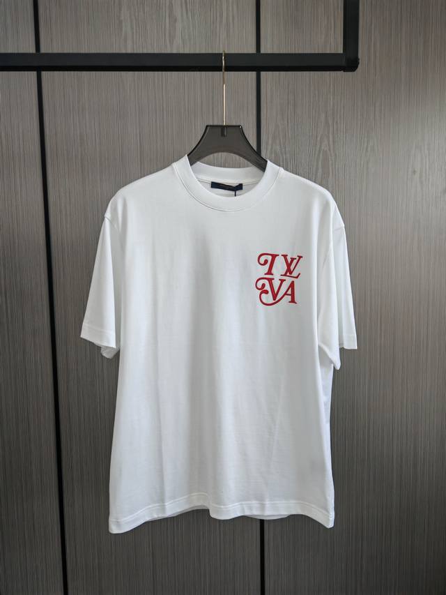 L*V, Louis Vuitton. The latest printed men's round neck T-shirt for spring and s