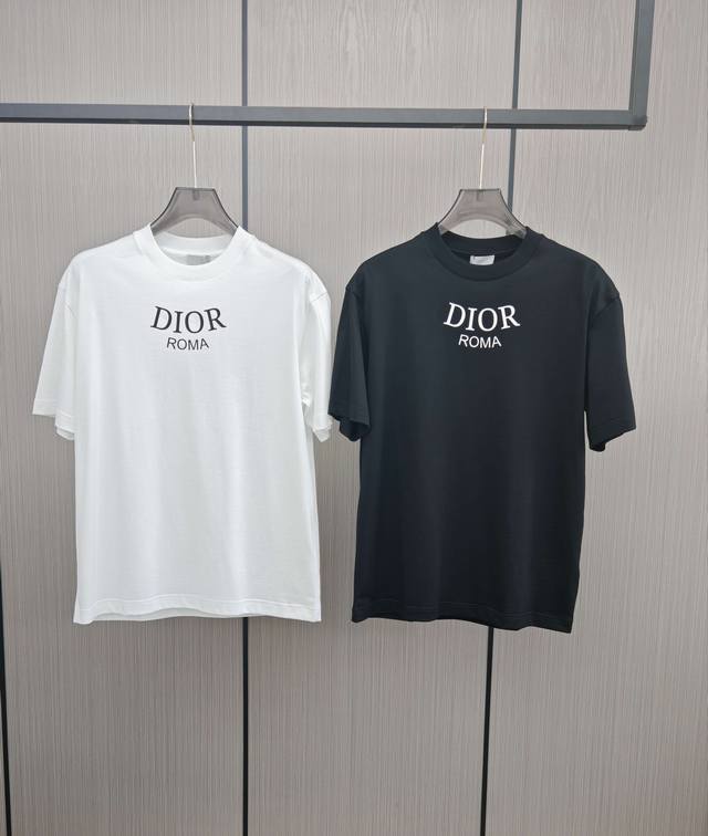 Di*Or. Dior. The latest 2025 spring and summer pressed rubber round neck T-shirt