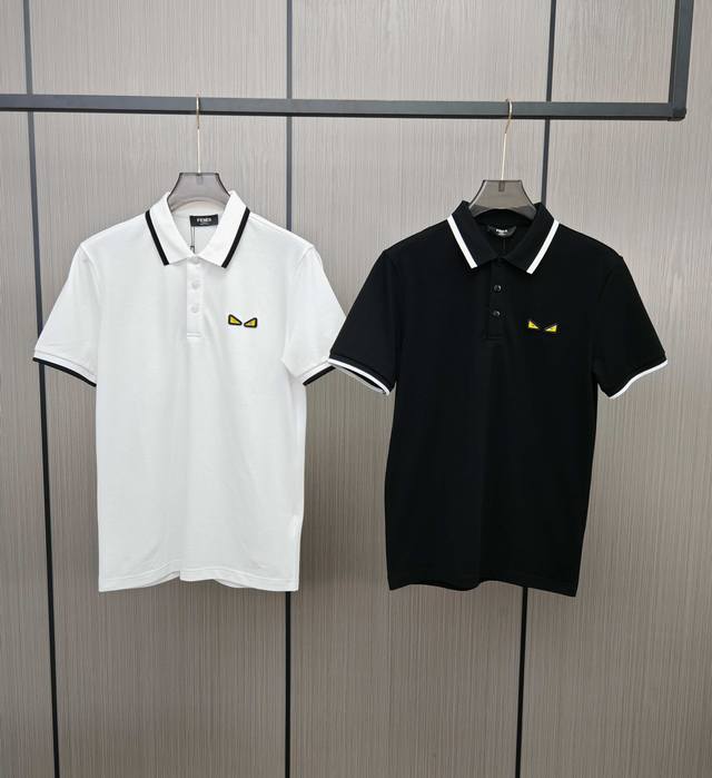 Fe*Ndi Fendi. Embroidered classic Polo shirts are on sale at the counter at the