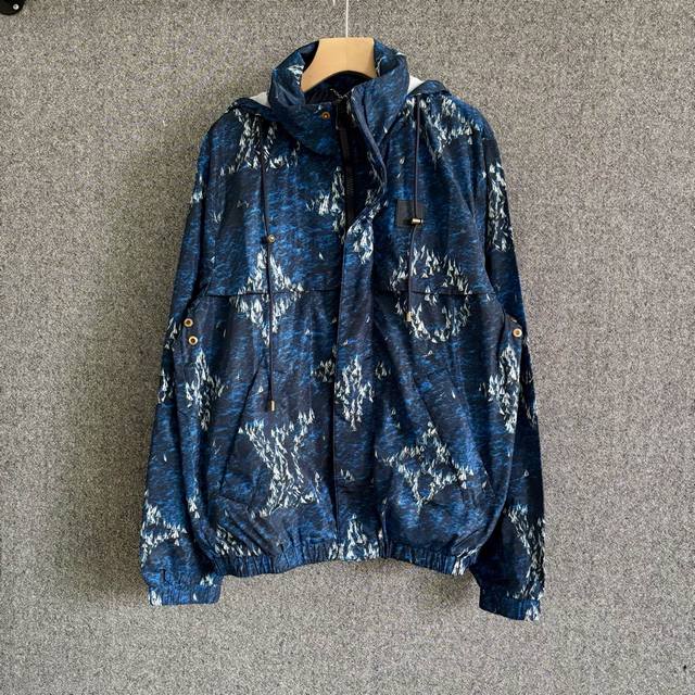 Lv 2025Fw New Fall/Winter Woven hooded windbreaker All-over Monogram Regatta pat