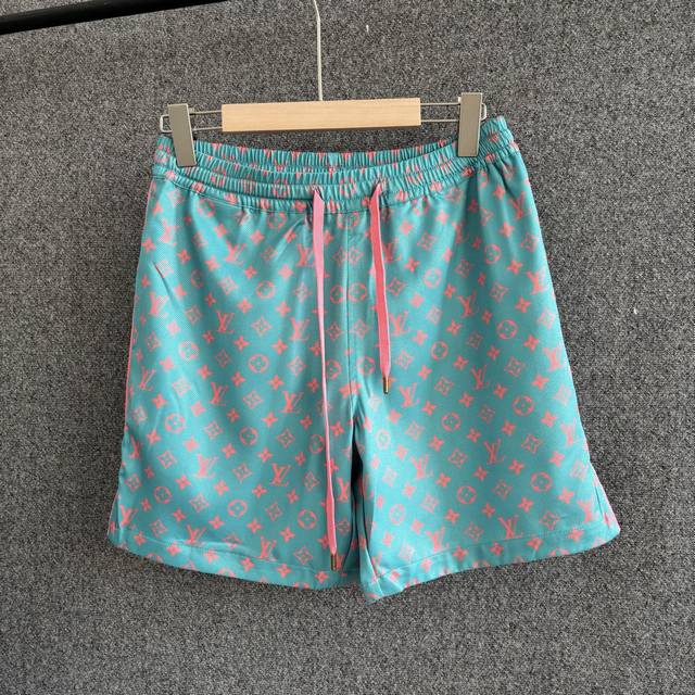 Lv 2025Fw Early Fall New Style Silk jacquard casual shorts All-over Monogram Glo