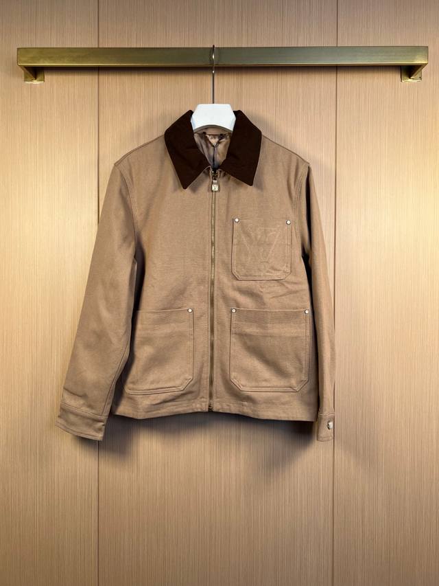 Lv 25Ss Pocket Logo Overalls Khaki Size: 46-48-50-52