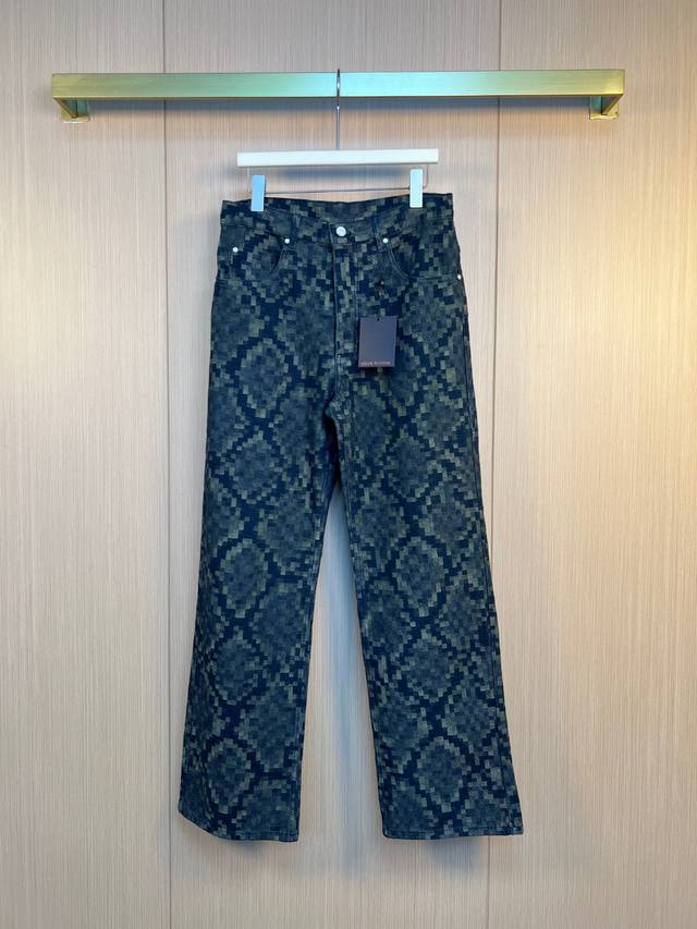 High version 1V 25Ss pixel snake print jeans size 30-32-34-36