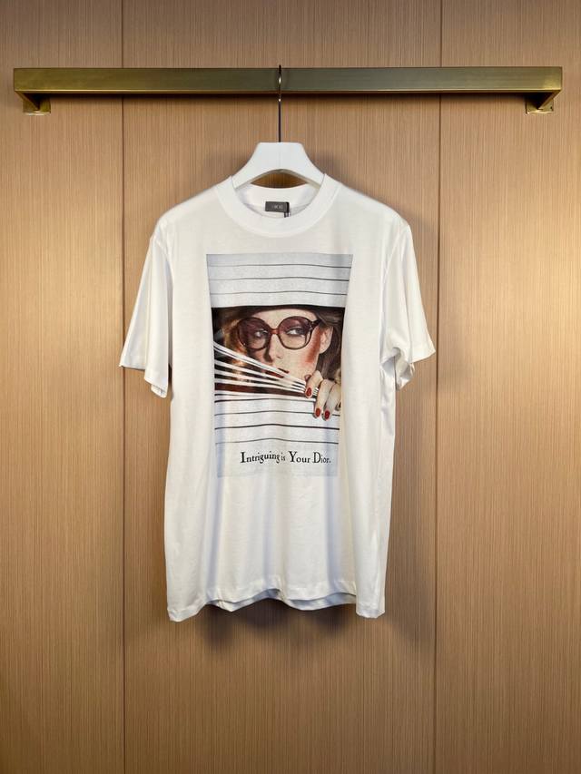 25Ss New Dior Cd Shutter Print Short Sleeve T-shirt Xs-L