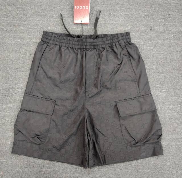 Guc*I 2025 Ss Spring and Summer new style Double G jacquard shorts Customized cl
