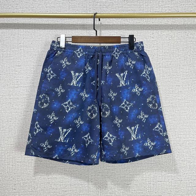 Lv *25 New summer men's casual shorts and beach pants, high-end custom polyester