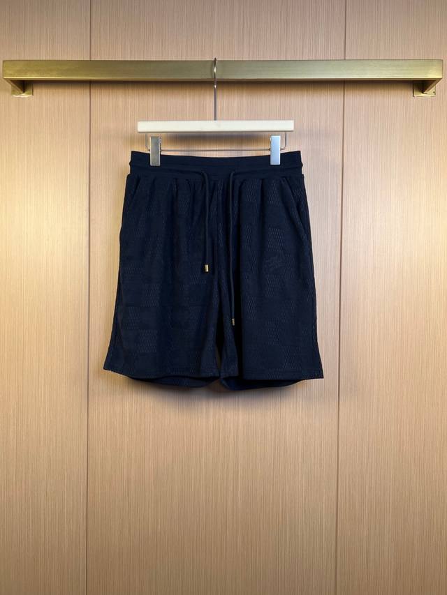 Lv new knitted plaid jacquard embroidered letter shorts shorts S-Xl