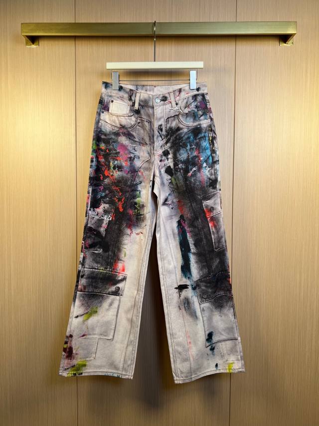 Acne Studi 25Fw Early Autumn New Ink-splashed Old Denim Pants Size: Xs-Xl