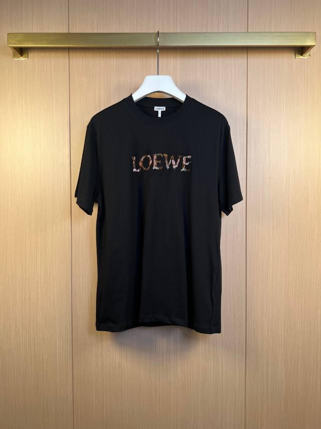 Loe 25Ss new color letter embroidered short-sleeved T-shirt size: Xs-L