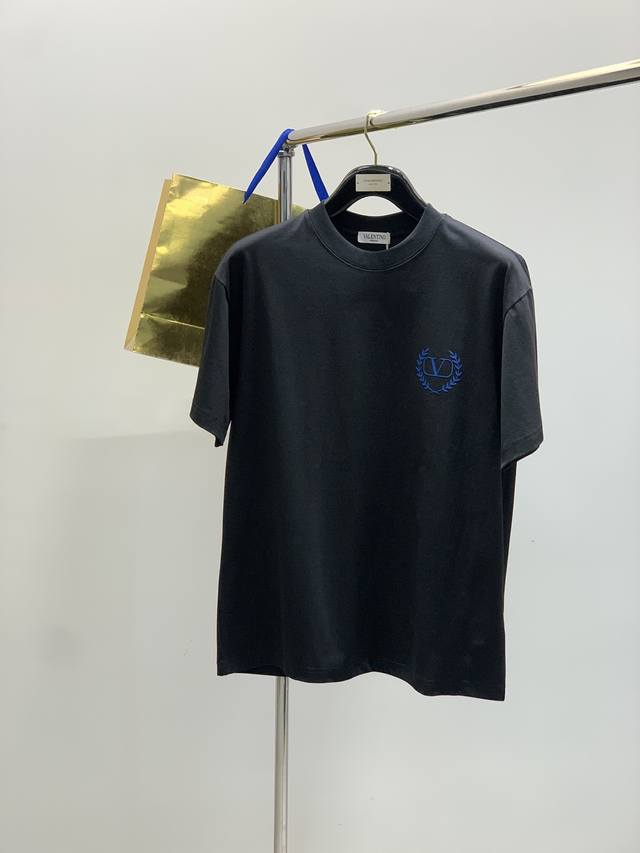 Valentino, 2025 summer new product, fashionable and casual round neck short-slee