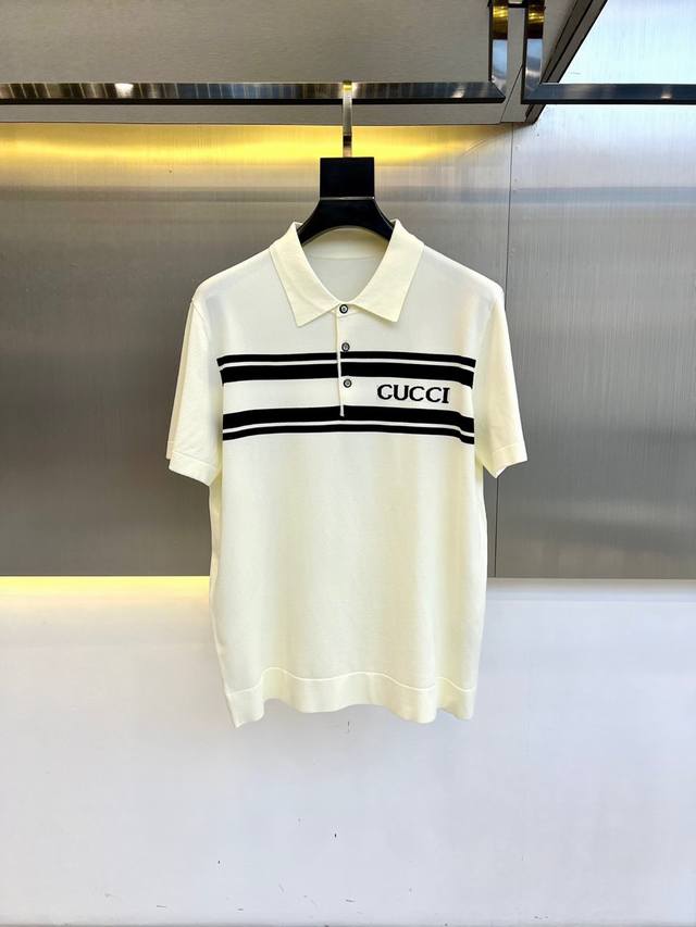 Gucc Gucci, 25S Spring and Summer new style, men's classic striped intarsia mulb