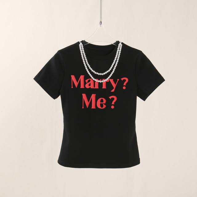 5Ss new 25Ss spring and summer Markgong show Marry Me pearl chain detachable T S