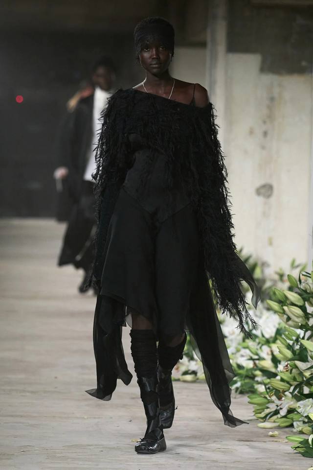 25Ss Spring/Summer Ann Demeulemesster Dark Waisted Suspender Dress High Quality