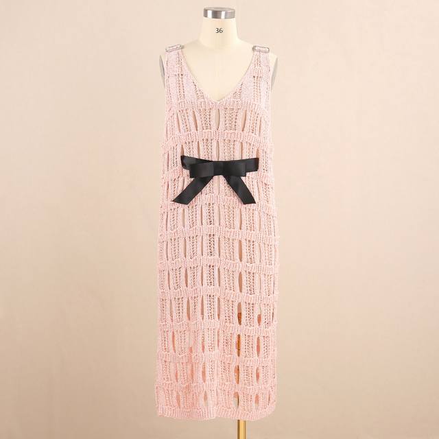 5Ss new 25Sschanel hollow belt suspender skirt Smlp : Pink