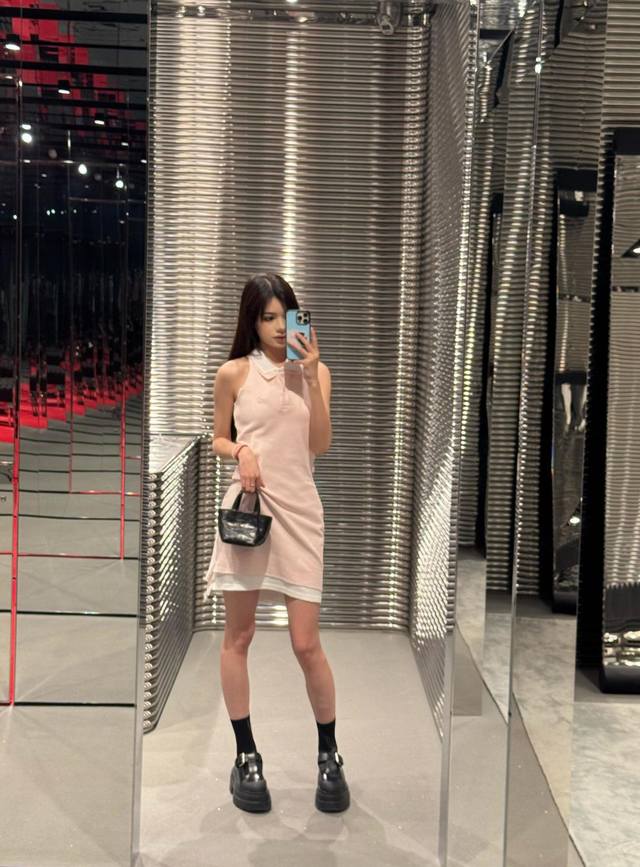 25Ssalexander Wang halter neck layered Polo dress Smlp : color matching