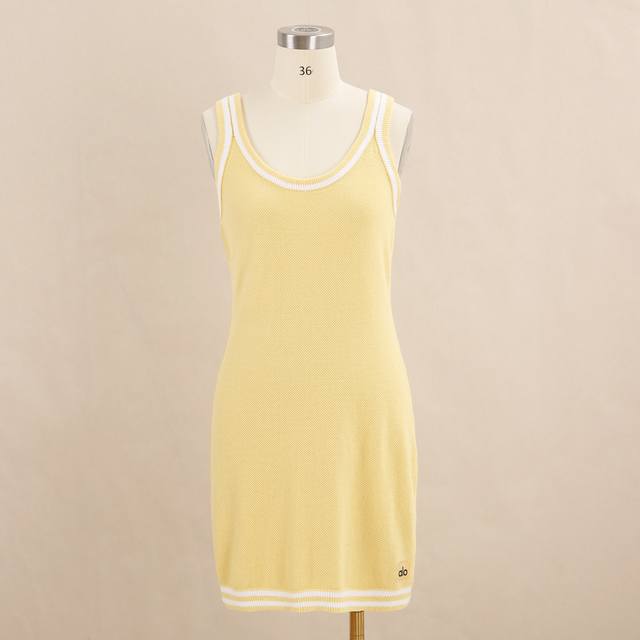 5Ss new 25Ssalo knitted slim sports dress Smlp : lemon yellow