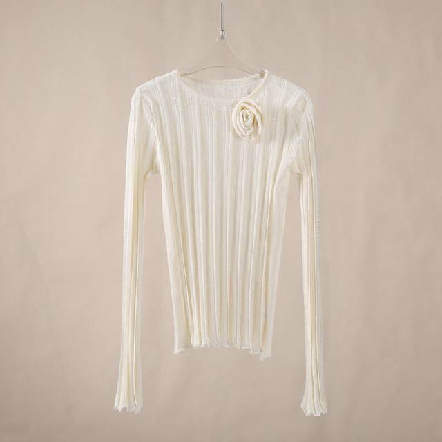 5Ss new 25Ssblumarine three-dimensional flower bottoming top Sml : White