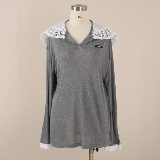 5Ss new 25Sslacerta Tencel wool lace patchwork top big wizard lace hat Smlp : gr