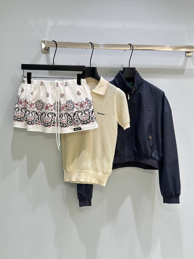 25Ss New summer style! This drawstring skirt adds ethnic embroidery elements, li