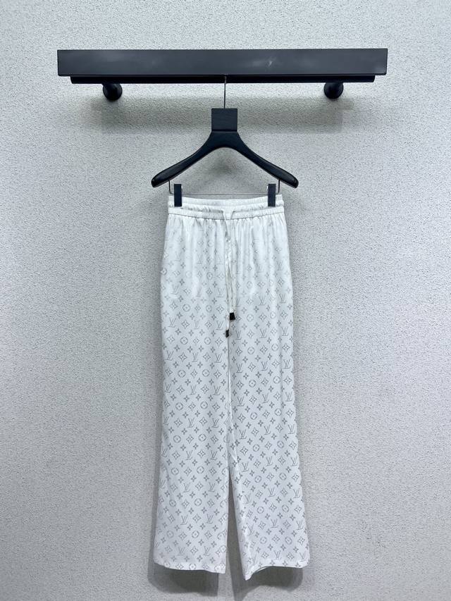 L's classic monogram trousers custom jacquard fabric ~ classic and stylish, can