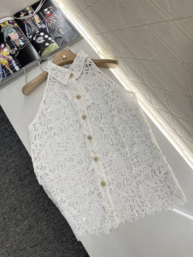 Chane*2025 new arrivals Heavy embroidery off-shoulder top Customized Yb imported