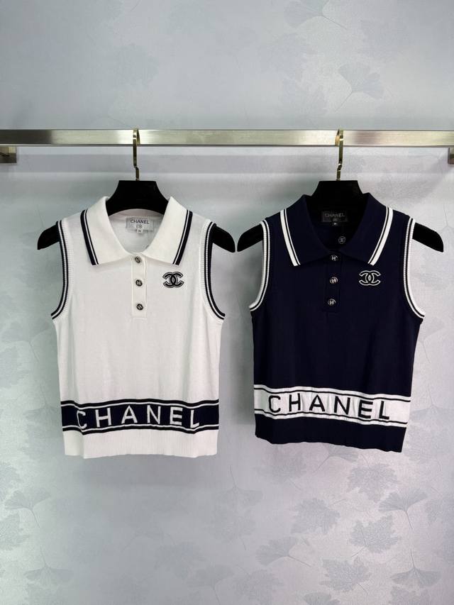 Chane* 2025 Spring and Summer latest series! Lapel knitted sleeveless vest! Cust