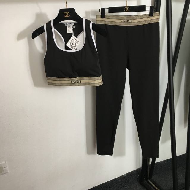 Style 3046 Loew's newest yoga sports suit, webbing waist I-shaped fitness vest +