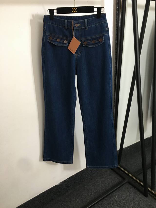 Style No. 20251757 Miumi* new button decoration fake pocket retro fashionable de