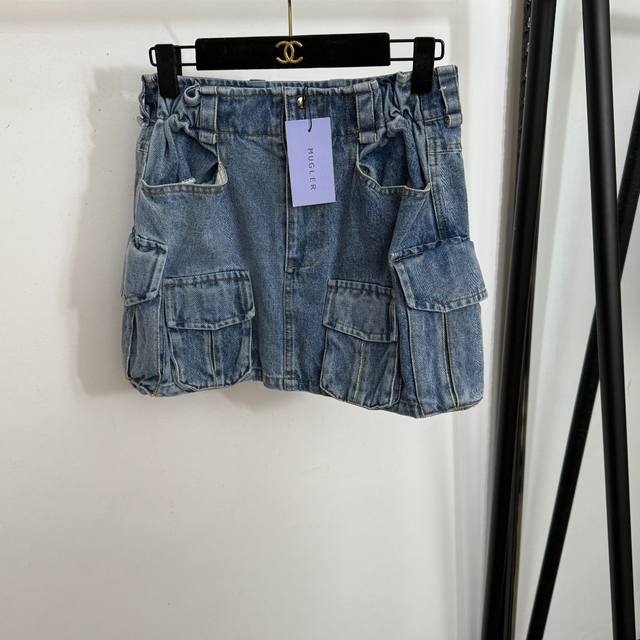 Style No. 20253786 Mugle's latest workwear multi-pocket design fashionable denim
