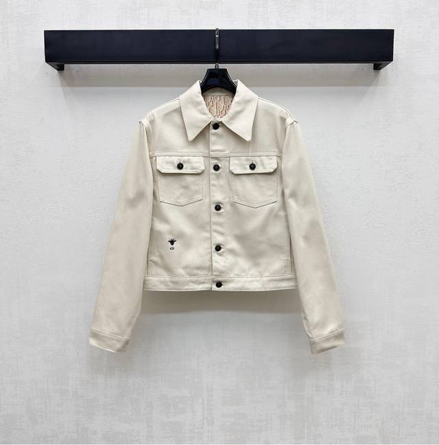 Dio*2025 New arrivals Lapel printed denim jacket Customized Yb imported twill co