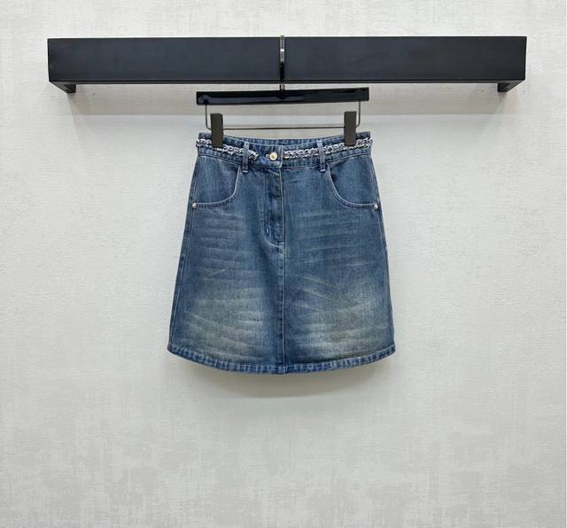 Chane*2025 new arrivals Customized hemmed denim skirts Yb imported twill cotton