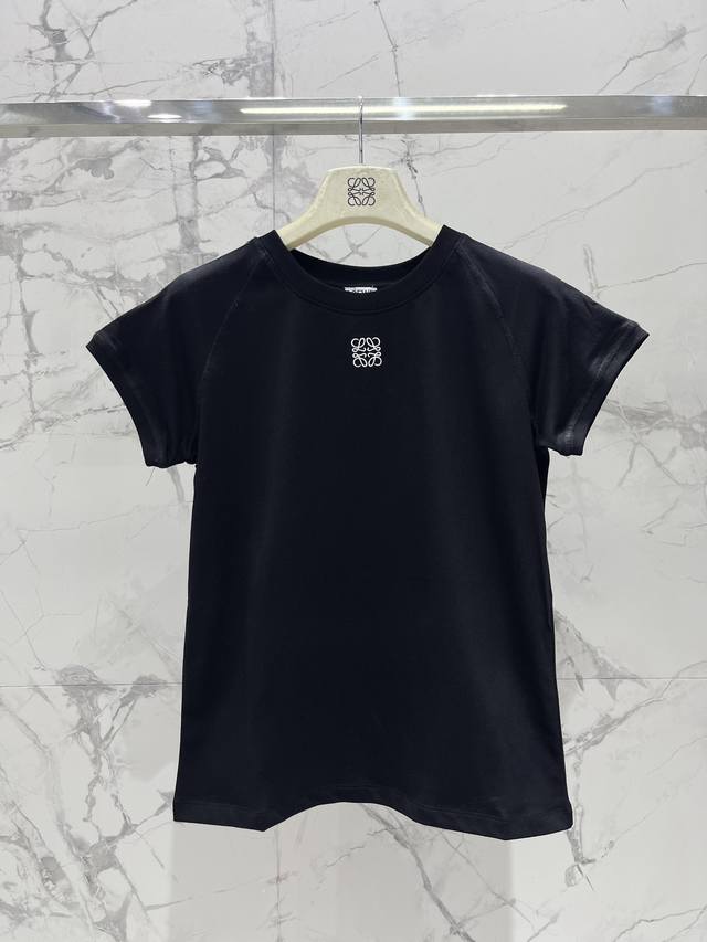 Loewe's new logo embroidered cotton short-sleeve design is really amazing! The l